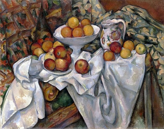 Bodegón con manzanas y naranjas. Cezanne